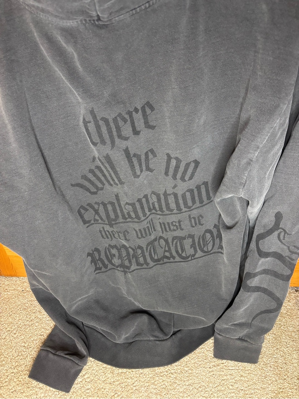 Taylor Swift Black Reputation Graphic Hoodie - Picture 3 of 3